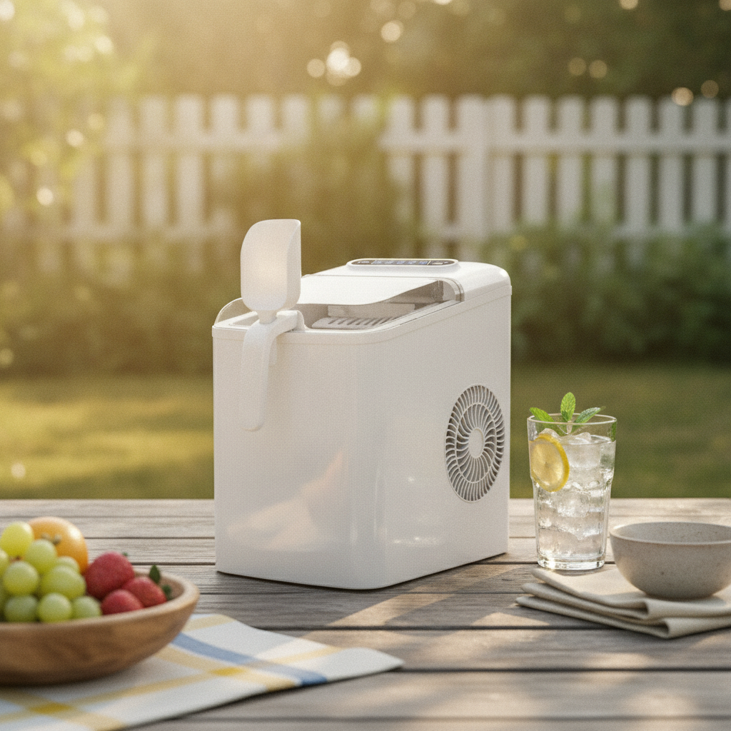 Kitchen Appliances Countertop - Compact Ice Maker Automatic White Kitchen