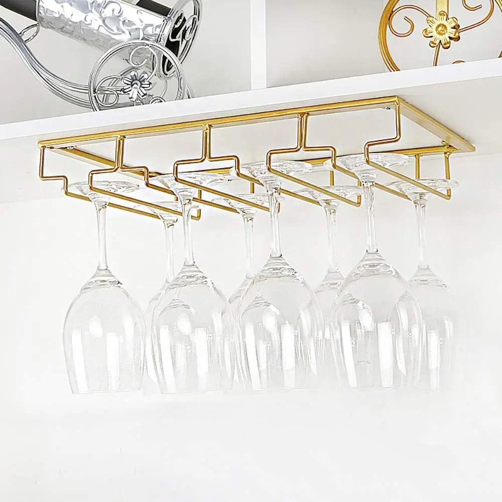 1PCS Wine Glass Rack Under Cab - Kitchen Appliances Rack บทวิจารณ์และราคา