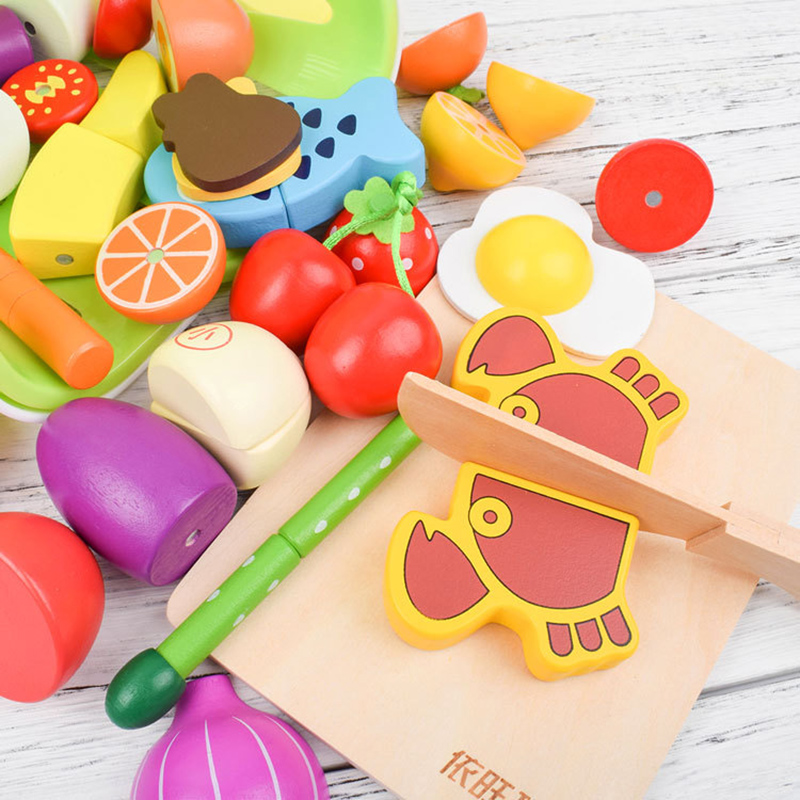 1PCS Wooden Toy Magnetic Cutti - Kitchen Appliances Kids บทวิจารณ์และราคา