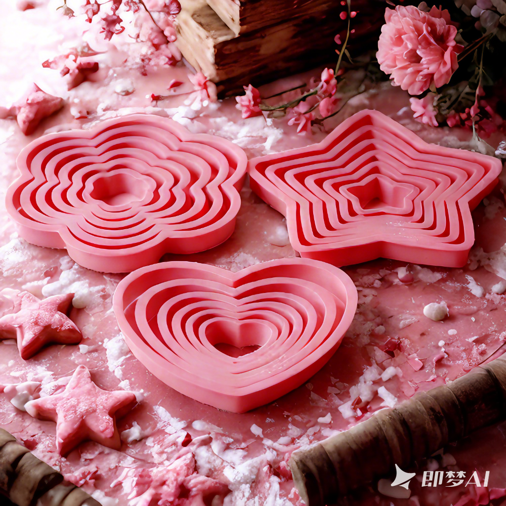 1set/3sets Pink Heart Star Flo - Kitchen Appliances For Baking บทวิจารณ์และราคา