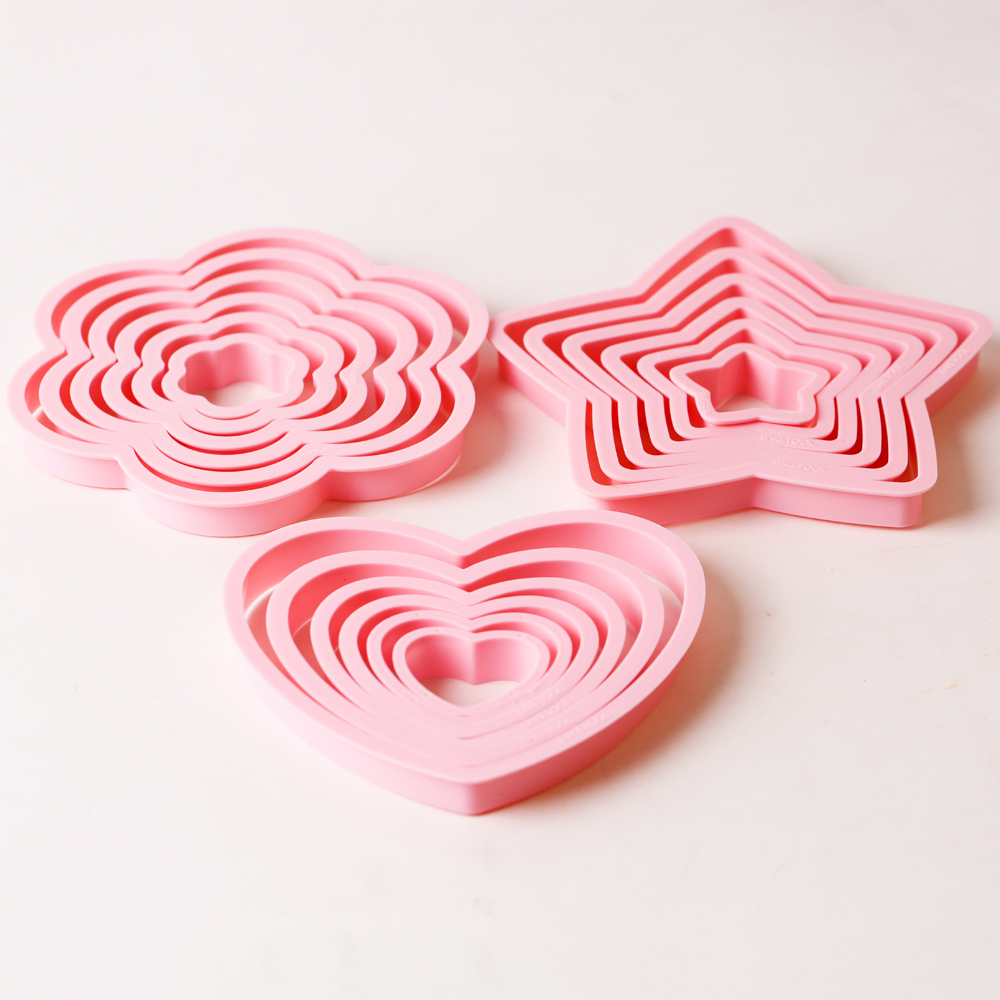 1set/3sets Pink Heart Star Flo - Kitchen Appliances For Baking บทวิจารณ์และราคา