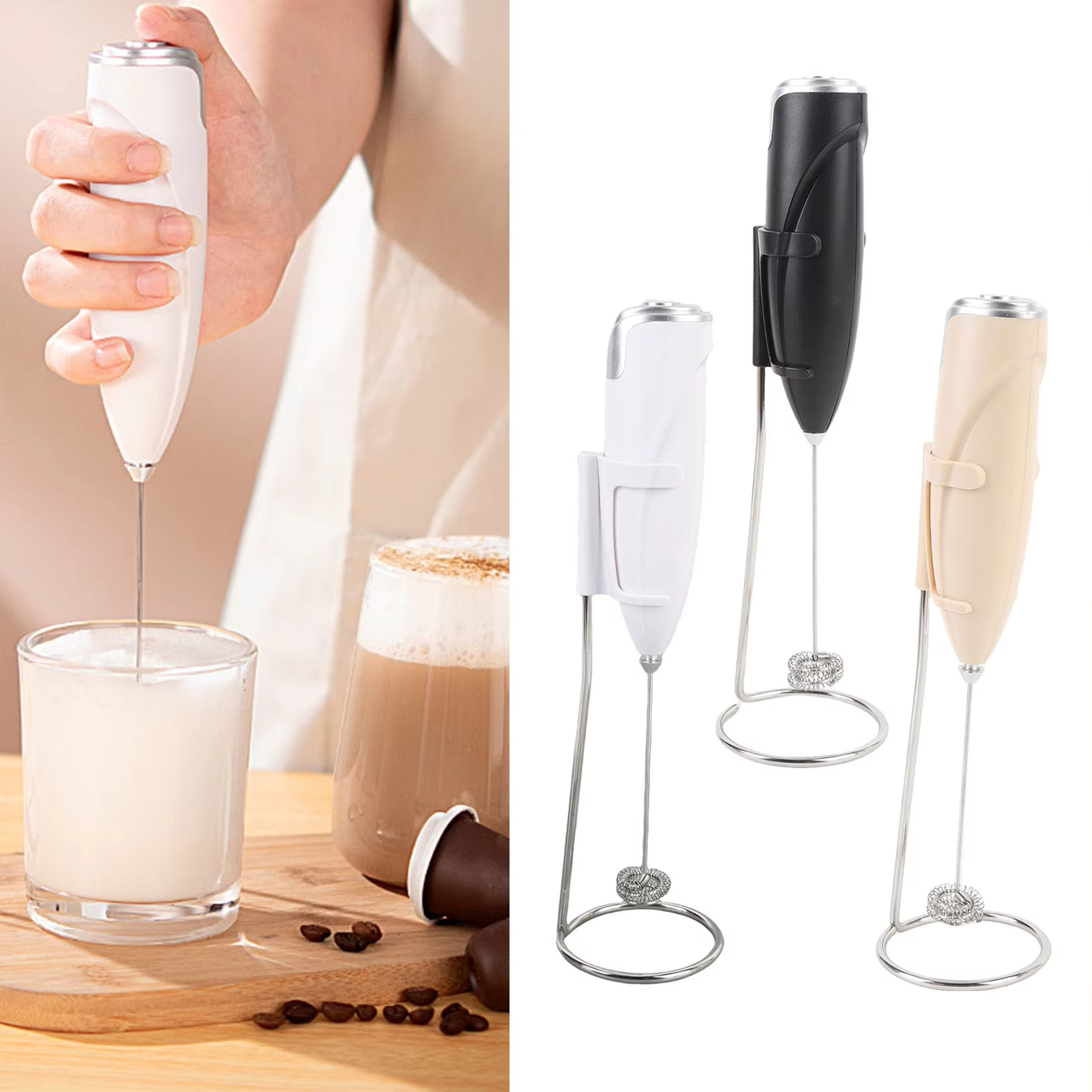 1 Set of Electric Milk Mixer + - Hand Mixer Electric บทวิจารณ์และราคา