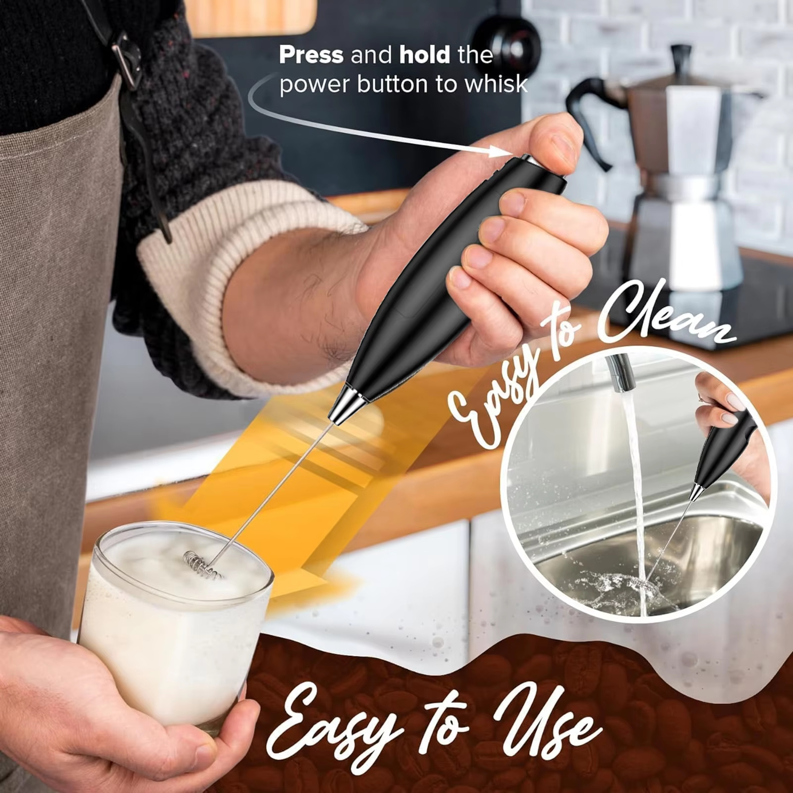 1 Set of Electric Milk Mixer + - Hand Mixer Electric บทวิจารณ์และราคา