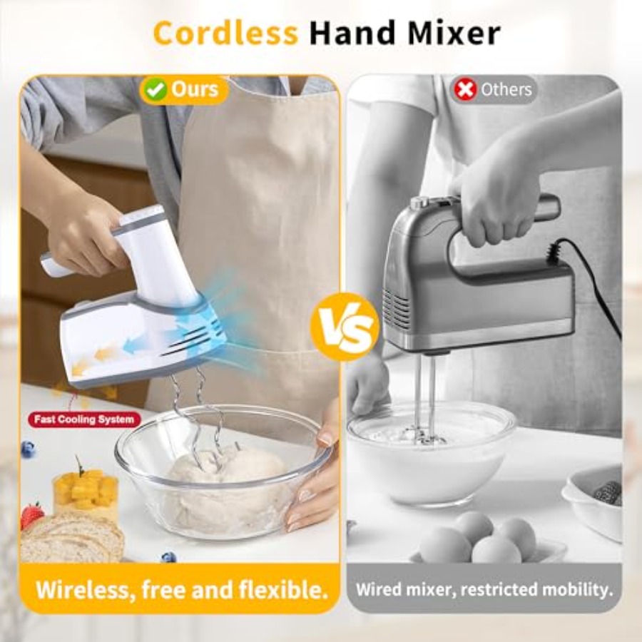 Cordless Electric Hand Mixer 1 - Hand Mixer Electric บทวิจารณ์และราคา
