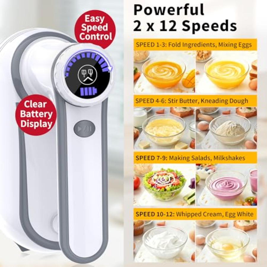Cordless Electric Hand Mixer 1 - Hand Mixer Electric บทวิจารณ์และราคา
