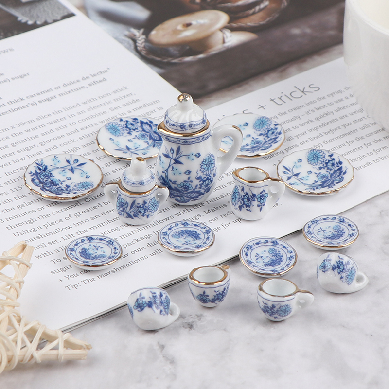 15Pcs 1:12 Miniature Porcelain - Kitchen Appliances Toys บทวิจารณ์และราคา