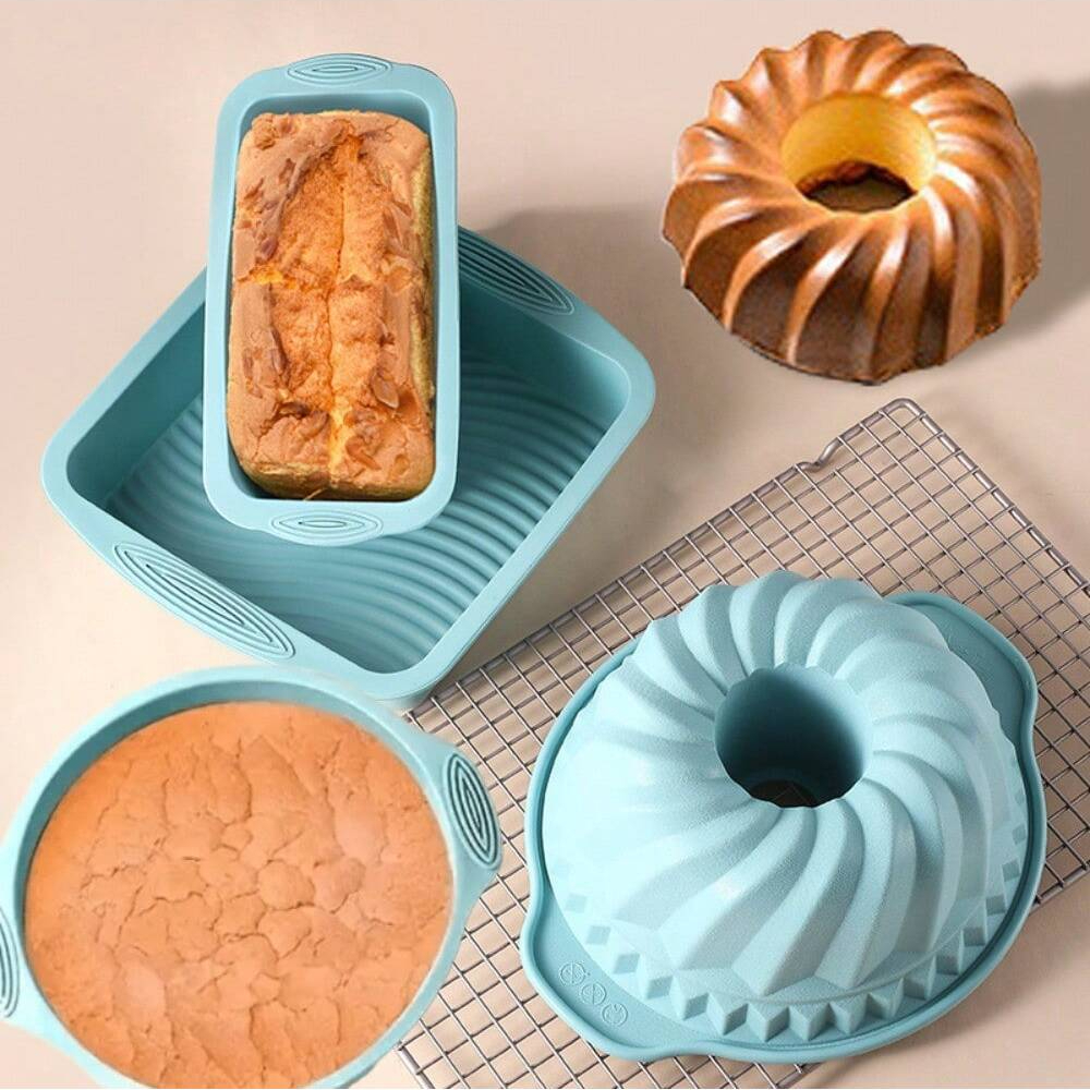 Silicone Cake Baking Mould Set - Kitchen Appliances Oven บทวิจารณ์และราคา