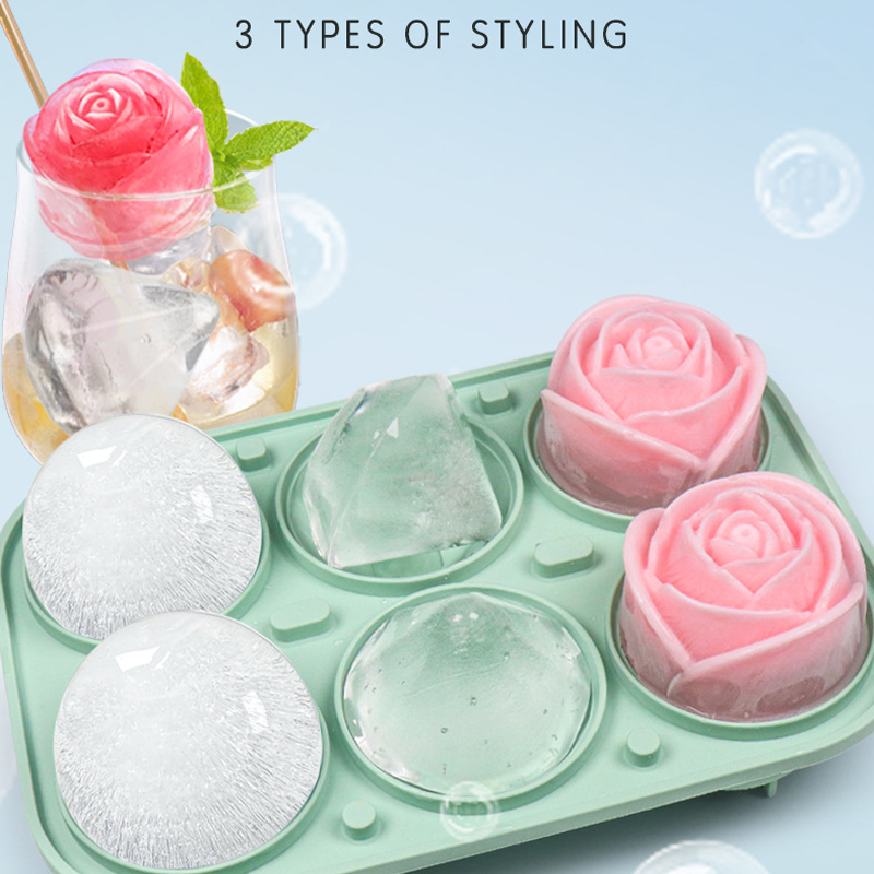 3D Rose Diamond Round Ice Cube - Kitchen Appliances Rack บทวิจารณ์และราคา