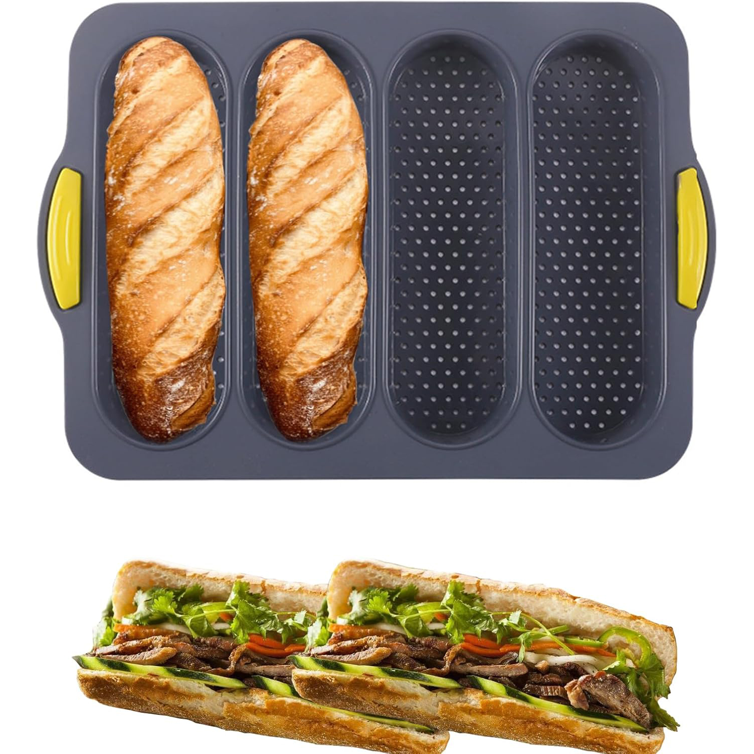 4-cavity Silicone Bread Loaf P - Kitchen Appliances Oven บทวิจารณ์และราคา