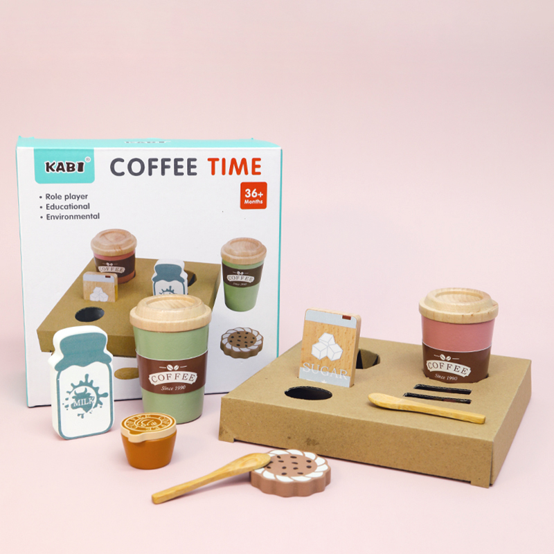 Kids Wooden Coffee Toy Set Tod - Kitchen Appliances Kids บทวิจารณ์และราคา