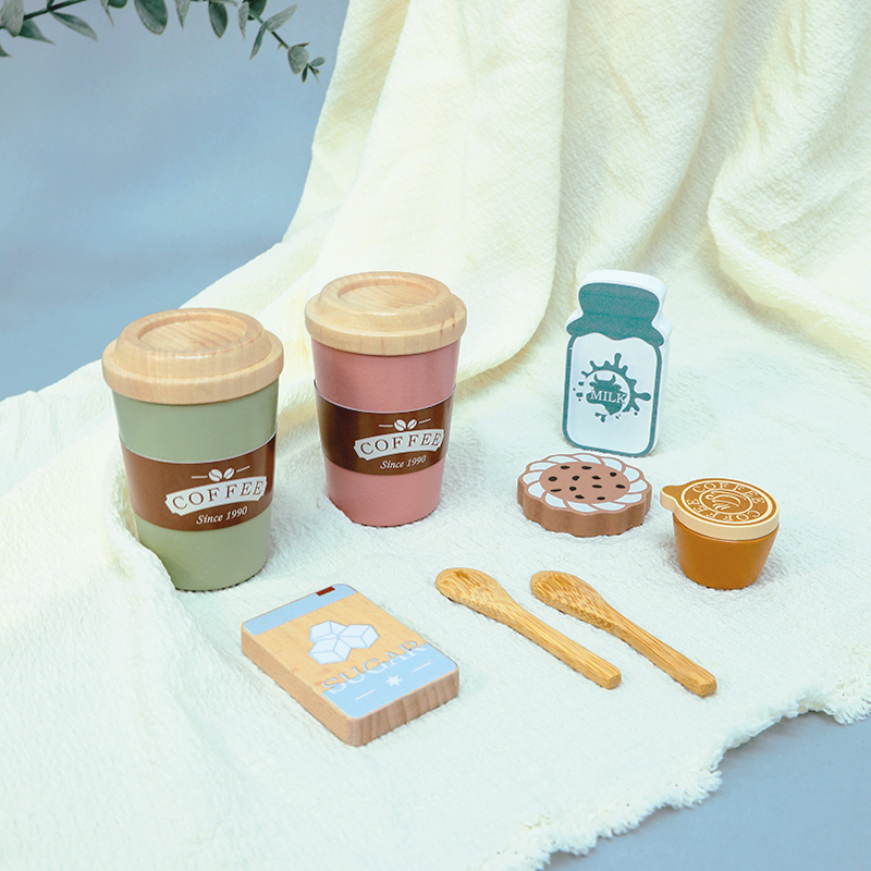 Kids Wooden Coffee Toy Set Tod - Kitchen Appliances Kids บทวิจารณ์และราคา