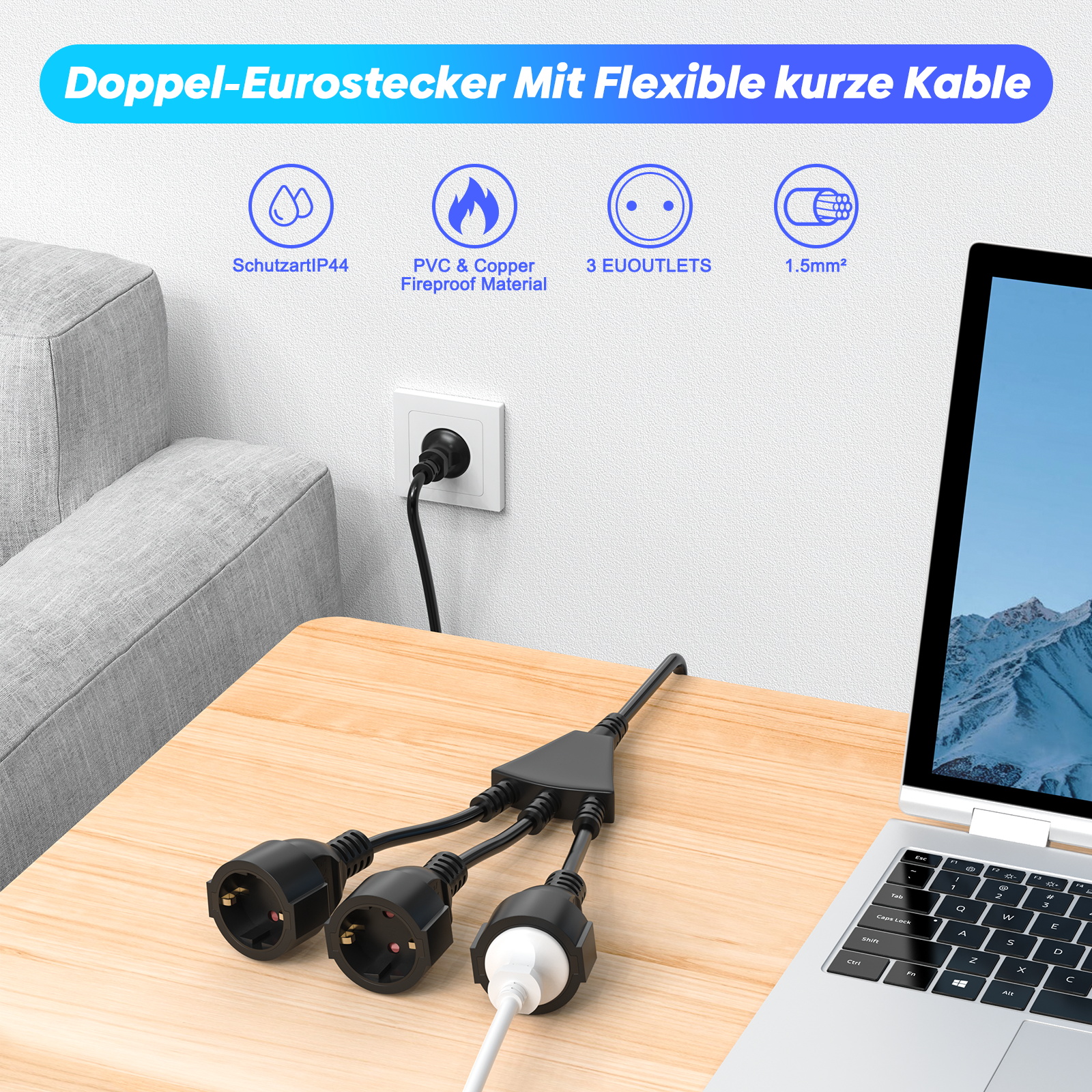 Eu pull ring plug extension co - Kitchen Appliances Extension Cord บทวิจารณ์และราคา