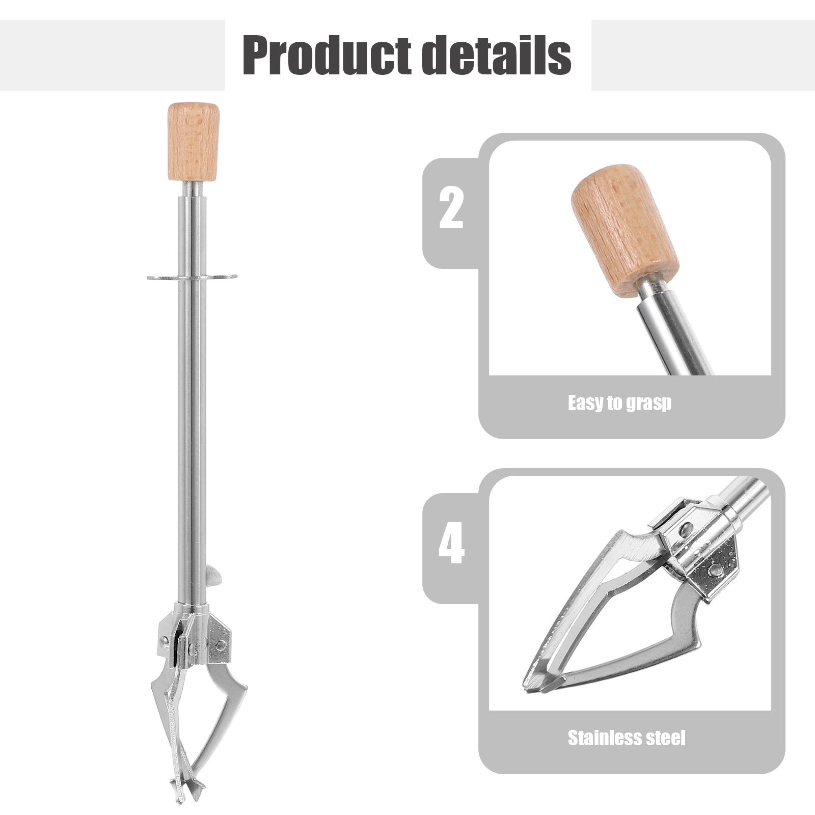 1pc Stainless Steel Food Tong  - Kitchen Appliances Rack บทวิจารณ์และราคา