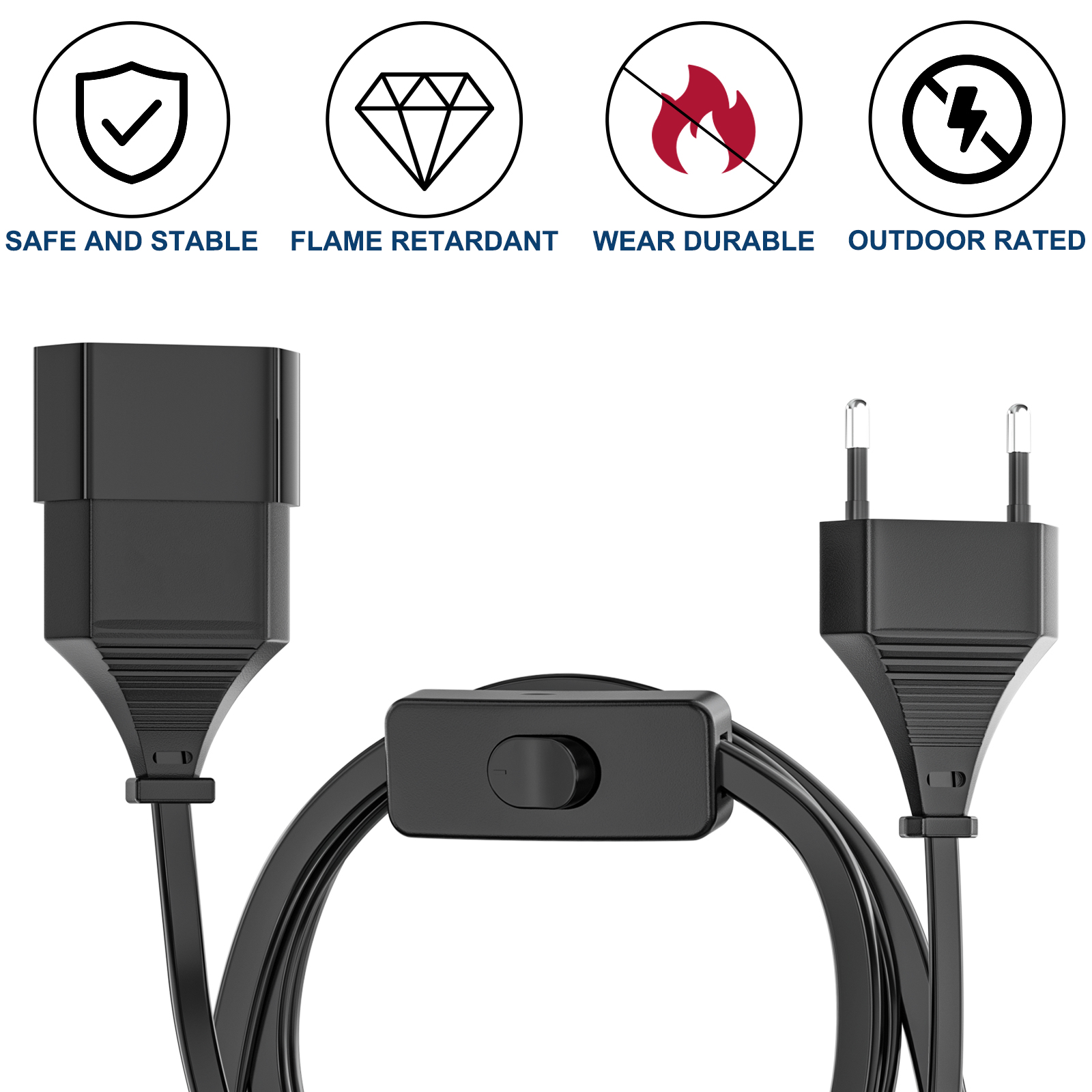 2.5A 250V European standard ex - Kitchen Appliances Extension Cord บทวิจารณ์และราคา